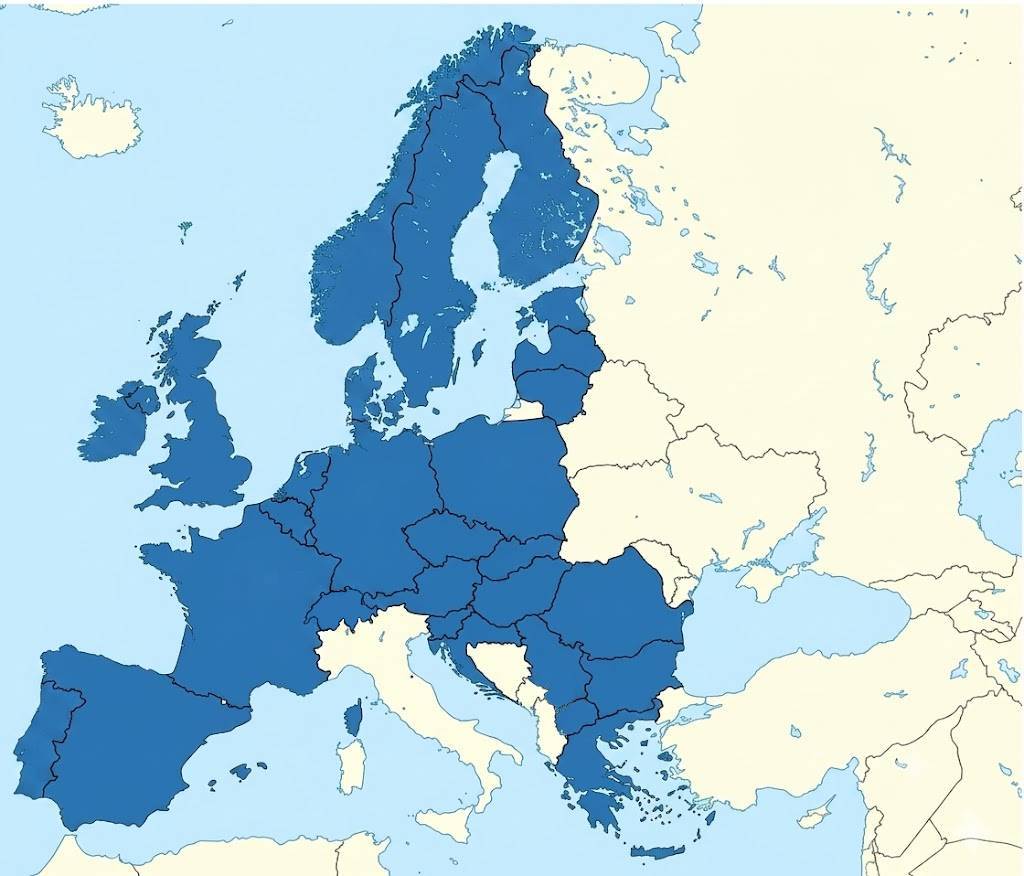 Mapa Evrope - Zollmar transport rute
